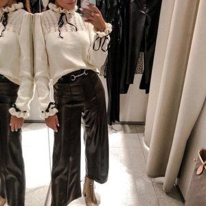 ✨BLOGGER FAV✨ NWOT Zara Bow Knit Sweater Sz M